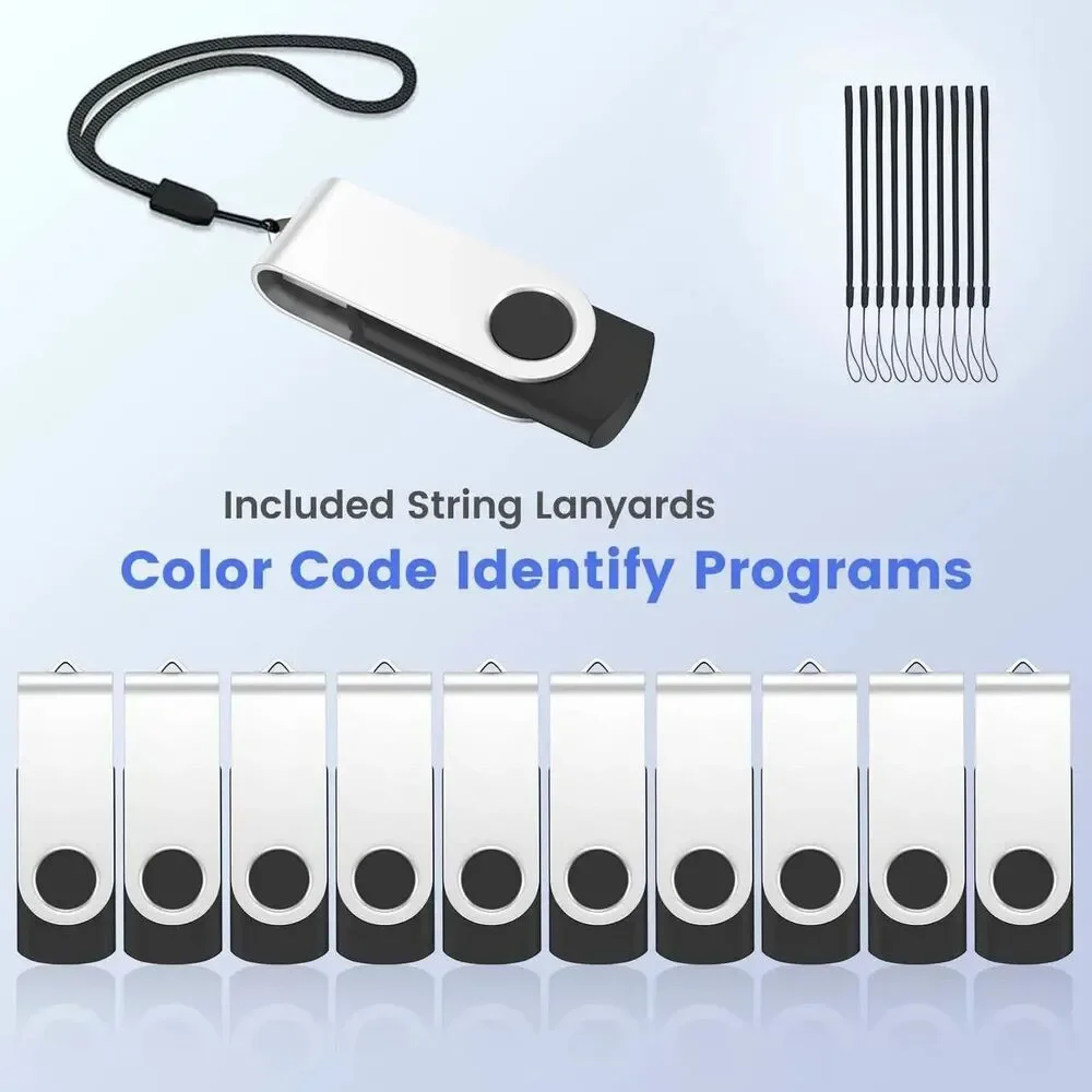 ABLAZE 512MB USB Flash Drive 100 Pack USB 2.0 Thumb Drives w 20 Lanyards Memory